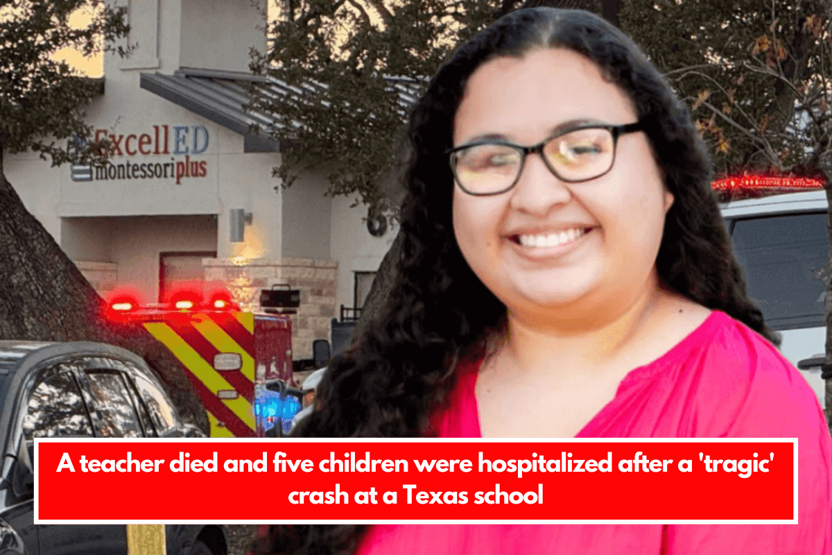 A teacher died and five children were hospitalized after a 'tragic' crash at a Texas school