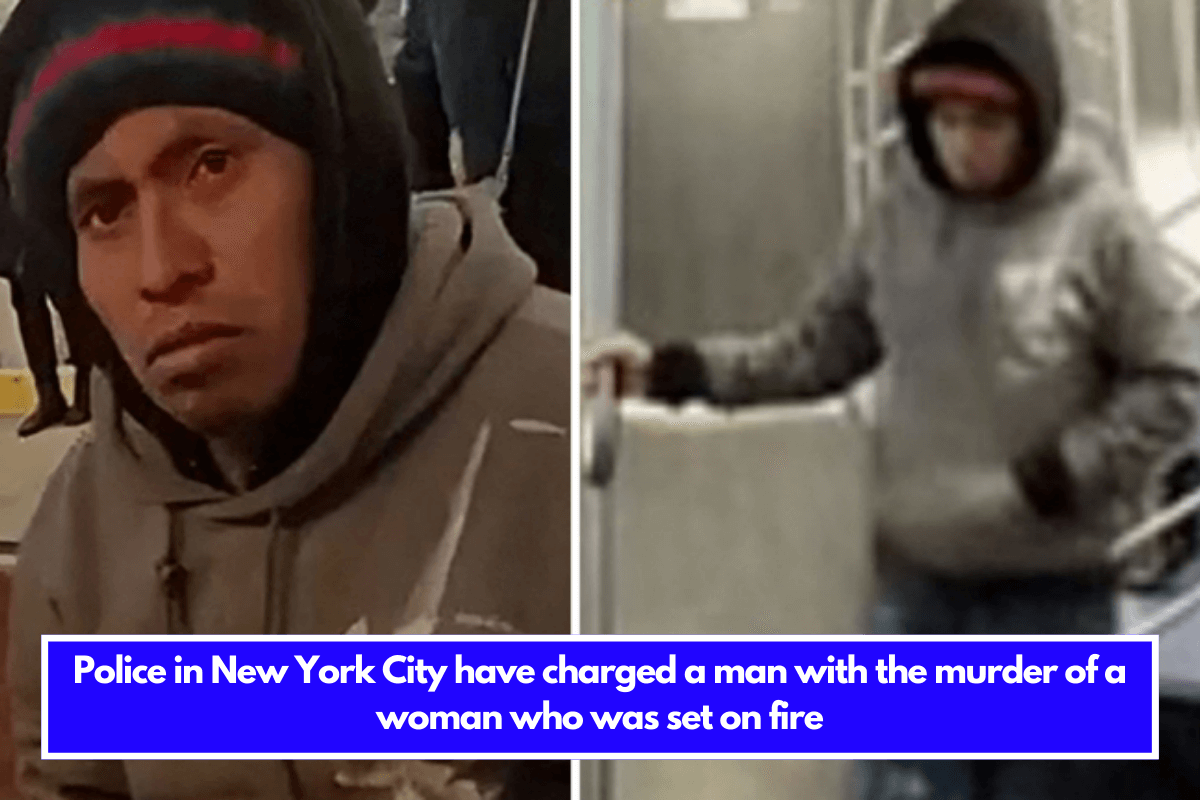Police in New York City have charged a man with the murder of a woman who was set on fire