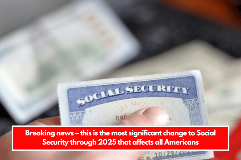 Breaking news this is the most significant change to Social Security