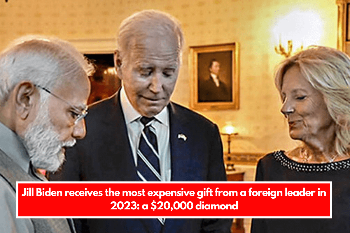 Jill Biden receives the most expensive gift from a foreign leader in 2023 a $20,000 diamond