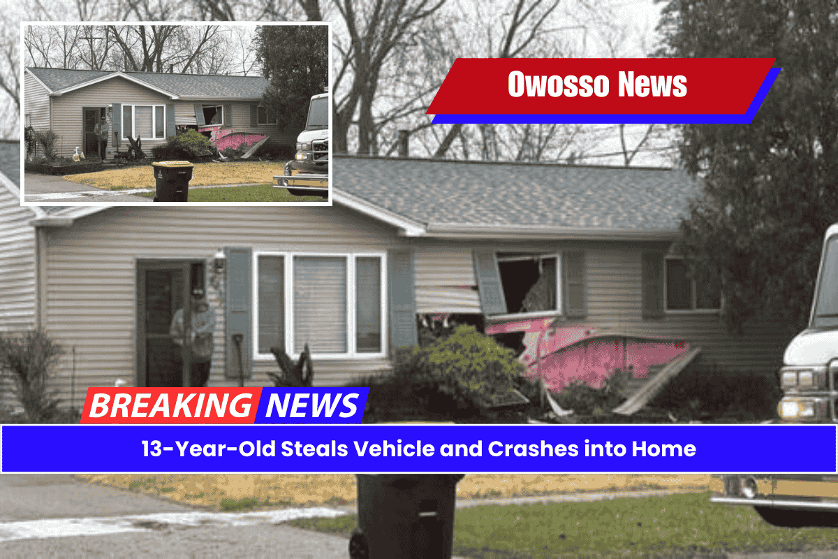 13-Year-Old Steals Vehicle and Crashes into Home